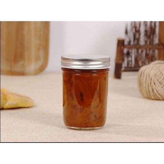 COMBO 3 HŨ THỦY TINH TRÒN 500ML NẮP NHÔM MIỆNG RỘNG ĐỰNG ĐỒ KHÔ, THỰC PHẨM, GIA VỊ