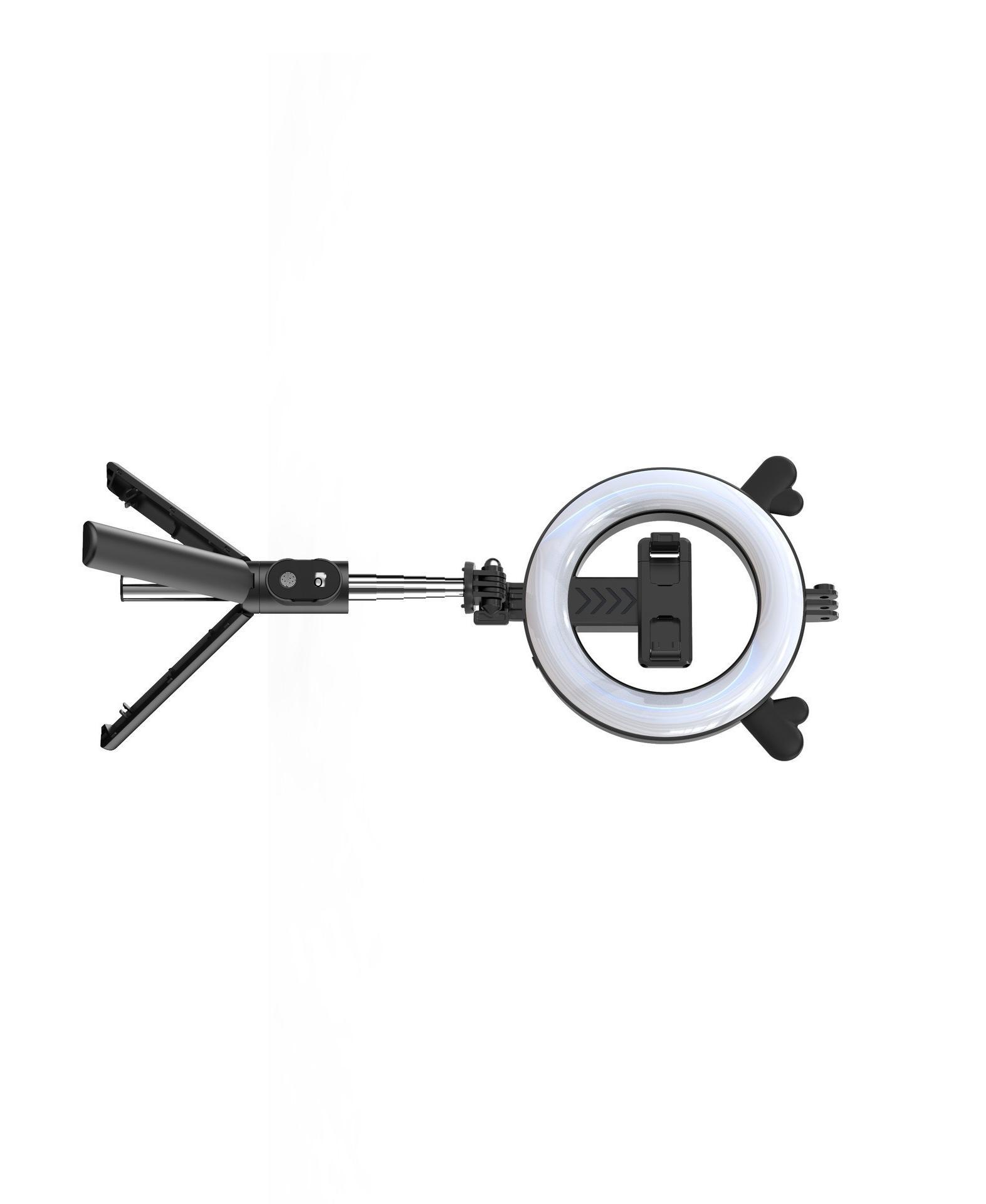 Phong cách mới nhất LED vòng điều chỉnh lấp đầy ánh sáng Gậy chụp ảnh tự sướng Bluetooth làm đẹp chụp ảnh trực tiếp chân máy ảnh tự sướng di động
