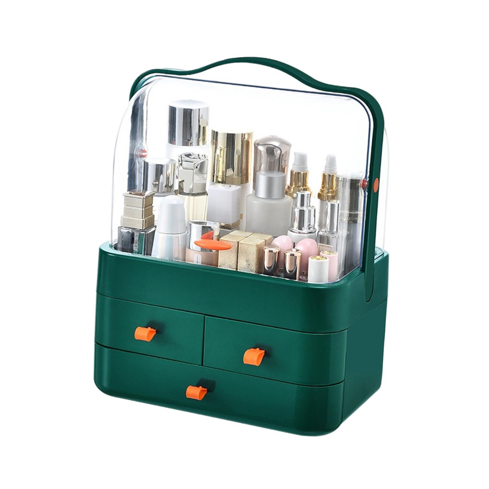Desk Organizer with Drawer Makeup Storage Organizer Storage Drawers Case Makeup Holder Cosmetic Organiser Case for Desk Dorms Dressing Table