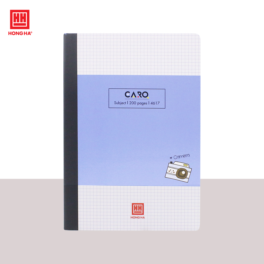 Vở kẻ caro A4 Hồng Hà, Sổ bìa cứng may gáy Subject 200 trang - 4617