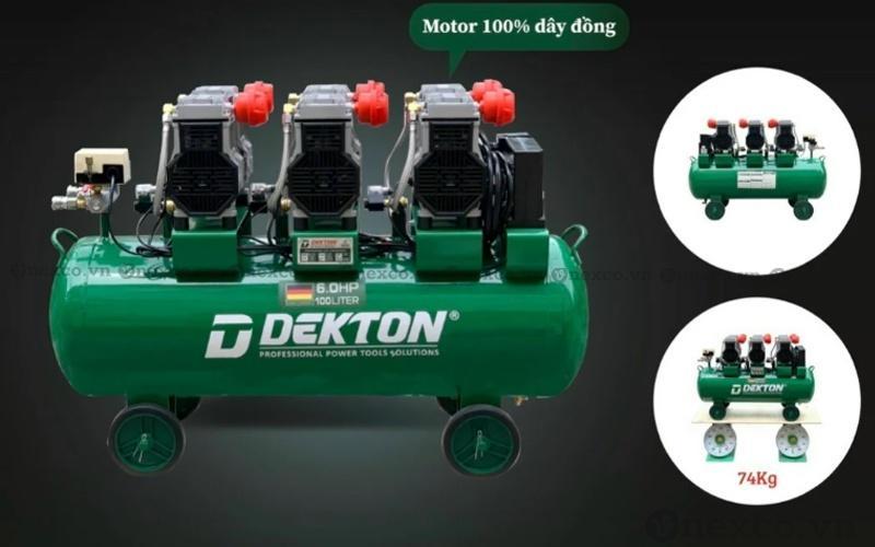 MÁY NÉN KHÍ KHÔNG DẦU 100L  DK-AC59100 DEKTON  -HÀNG CHÍNH HÃNG