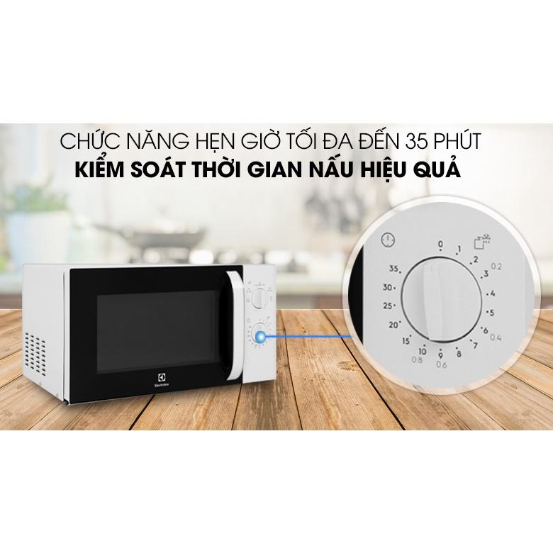 Lò vi sóng cơ Electrolux 23 lít EMM23K18GW, 800 W, có tay cầm - Hàng chính hãng