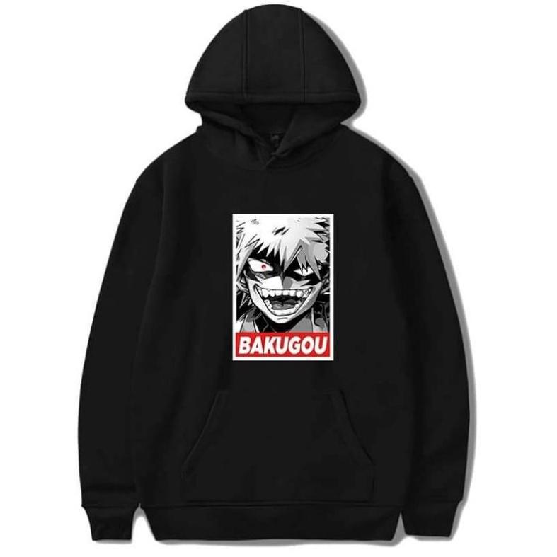Áo Hoodie Nỉ Dài Tay My Hero Academia Bakugo Deku Anime