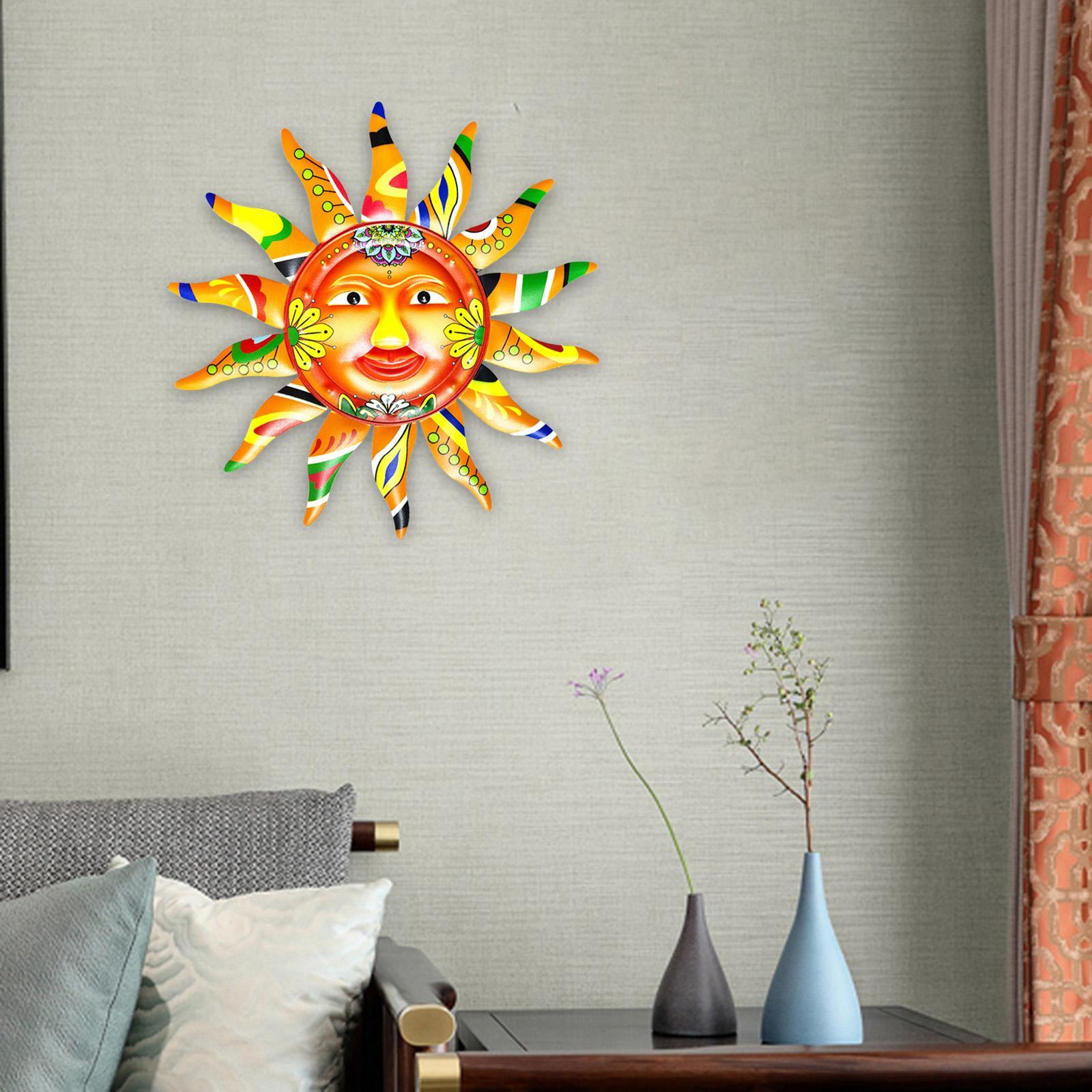 Metal Sun Wall Art Wall Decoration for Living Room Home