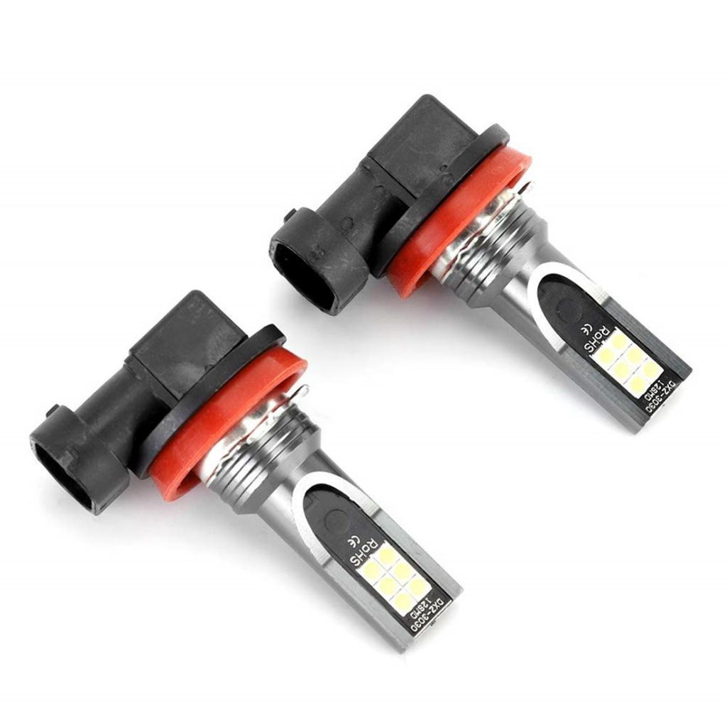 2x H11 H8 3030 LED Bright White Fog Lights Driving