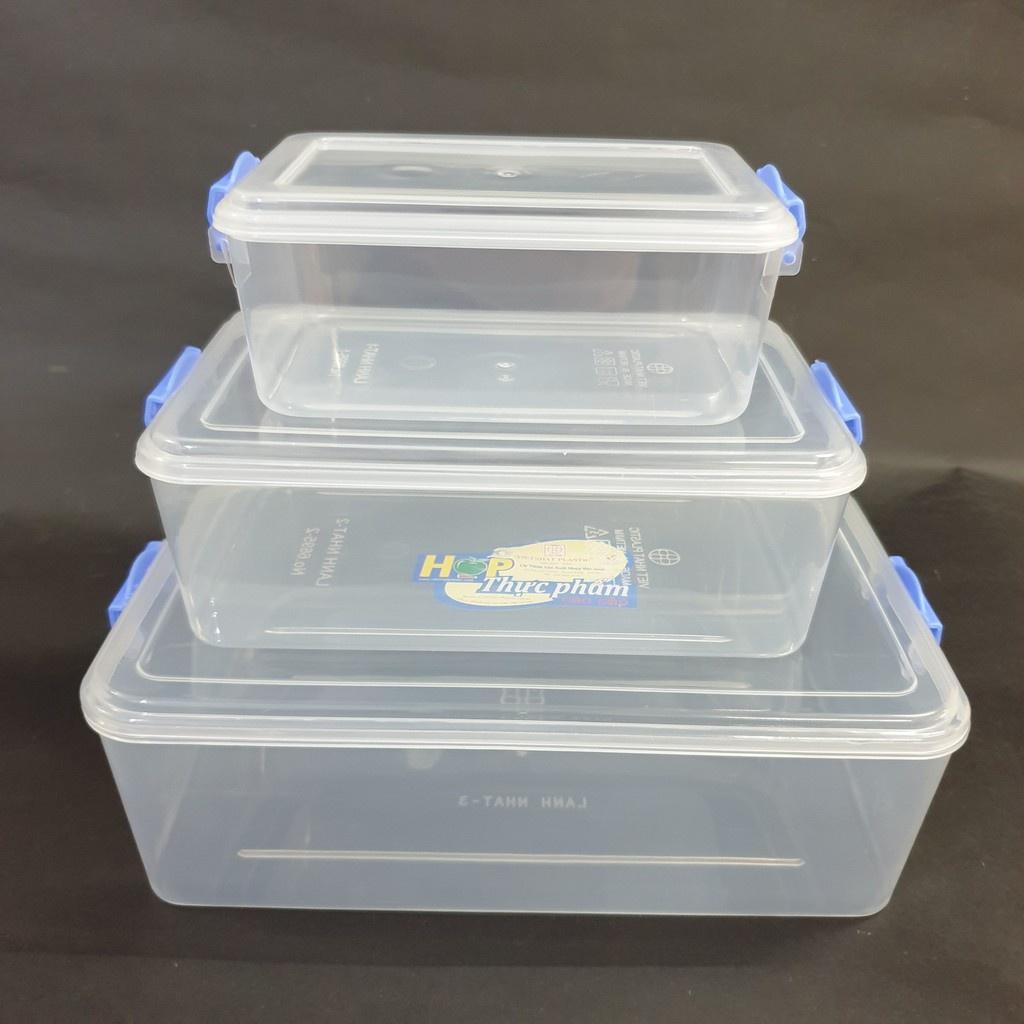 Hộp đựng thực phẩm để tủ lạnh chuẩn , hộp đựng thức ăn để tủ lạnh, có nắp đạy an toàn, vệ sinh
