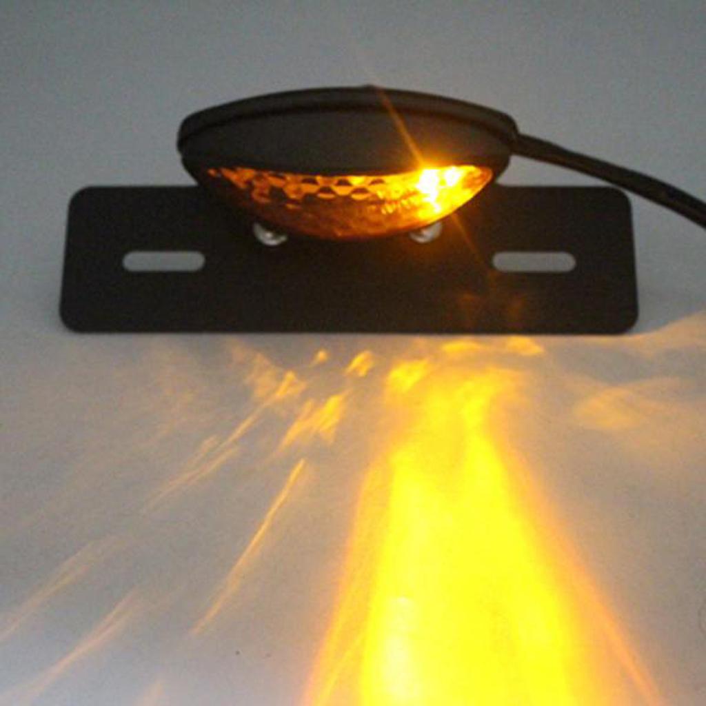12V 14-LED Motorcycle Turn Signal Brake License Plate Integrated Tail Light