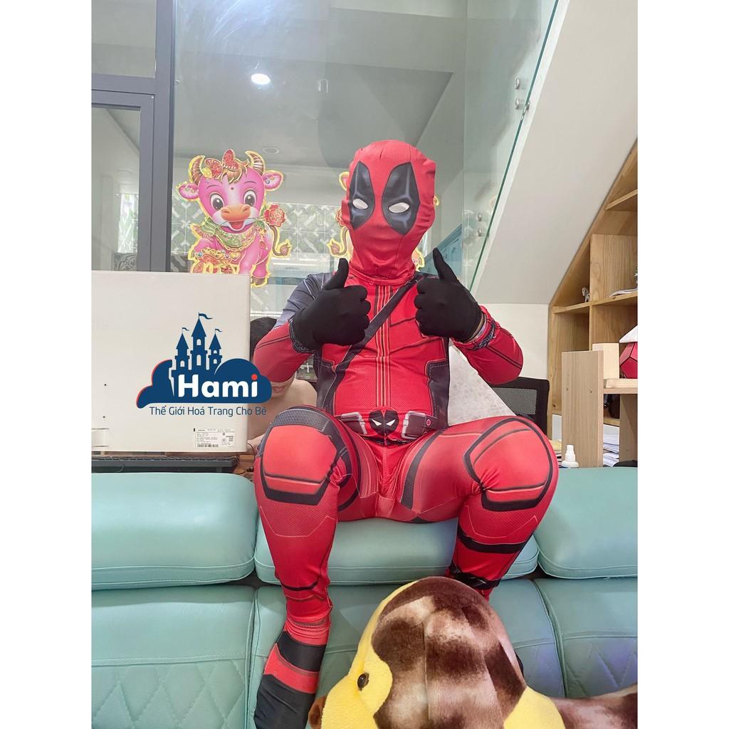 Trang Phục Hóa Trang Siêu Anh Hùng DEADPOOL Cho Trẻ Em, Người Lớn Có Ảnh Thật, Không Kèm Kiếm