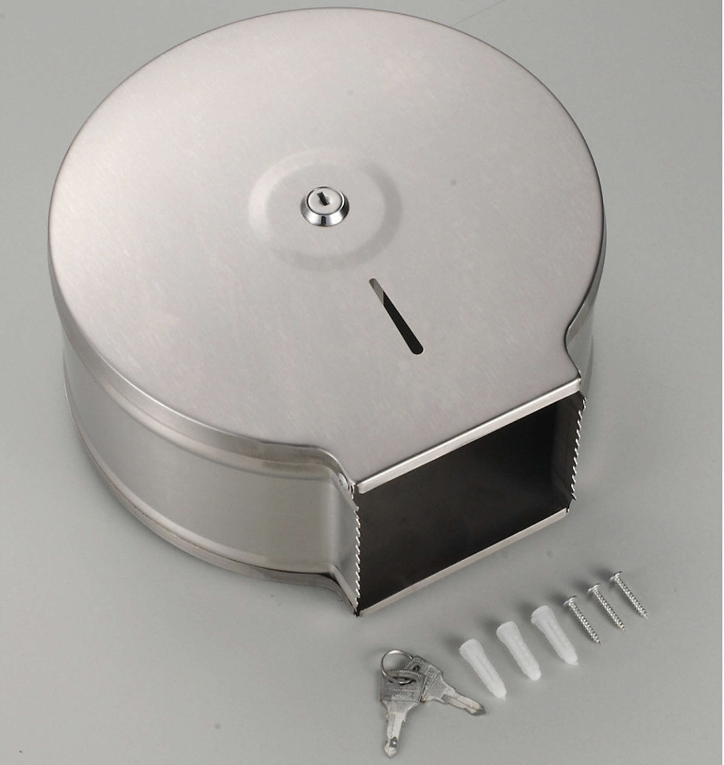 Hộp đựng giấy vệ sinh cuộn lớn gắn tường inox 26cm