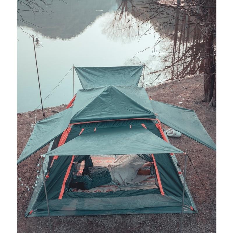 Lều cắm trại tự bung có mái che du lịch dã ngoại thoáng mát chống nước cách nhiệt dành cho 2 - 4 người