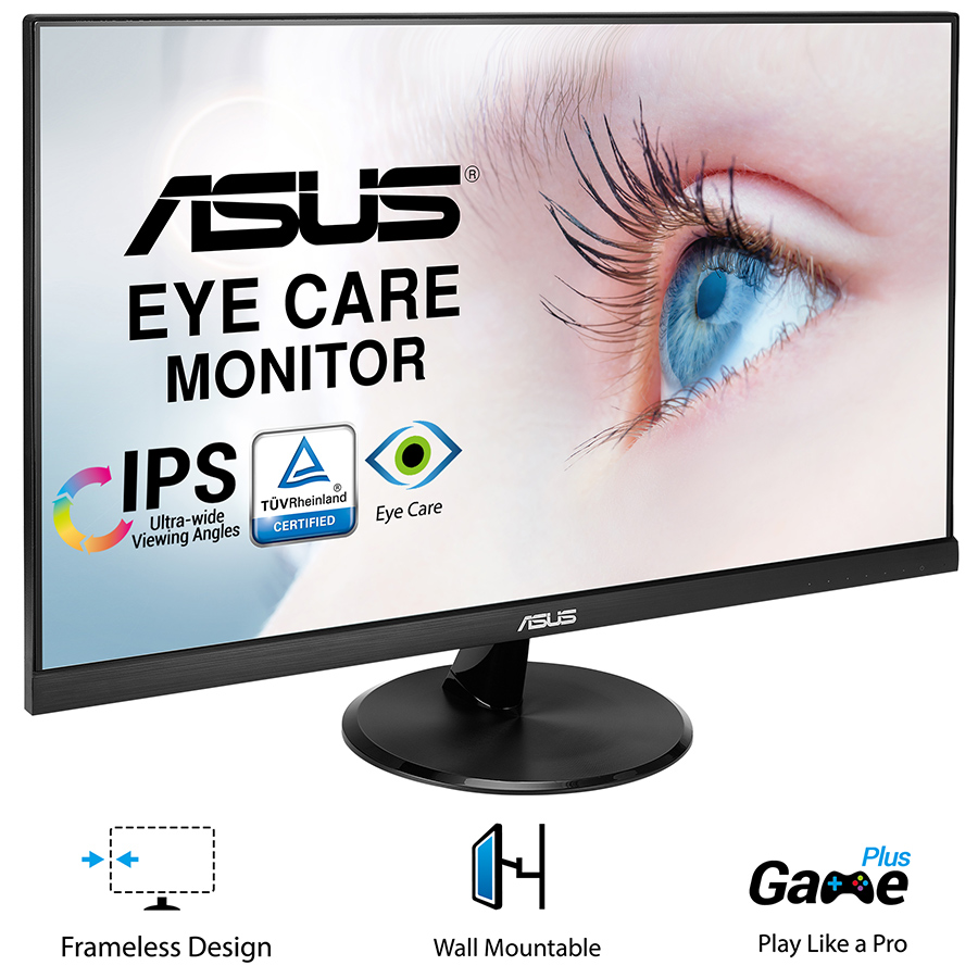 Màn Hình ASUS VP249HE 24 IPS Full HD (1920x1080) 5ms 60Hz Viền Mỏng Bảo Vệ Mắt - Hàng Chính Hãng