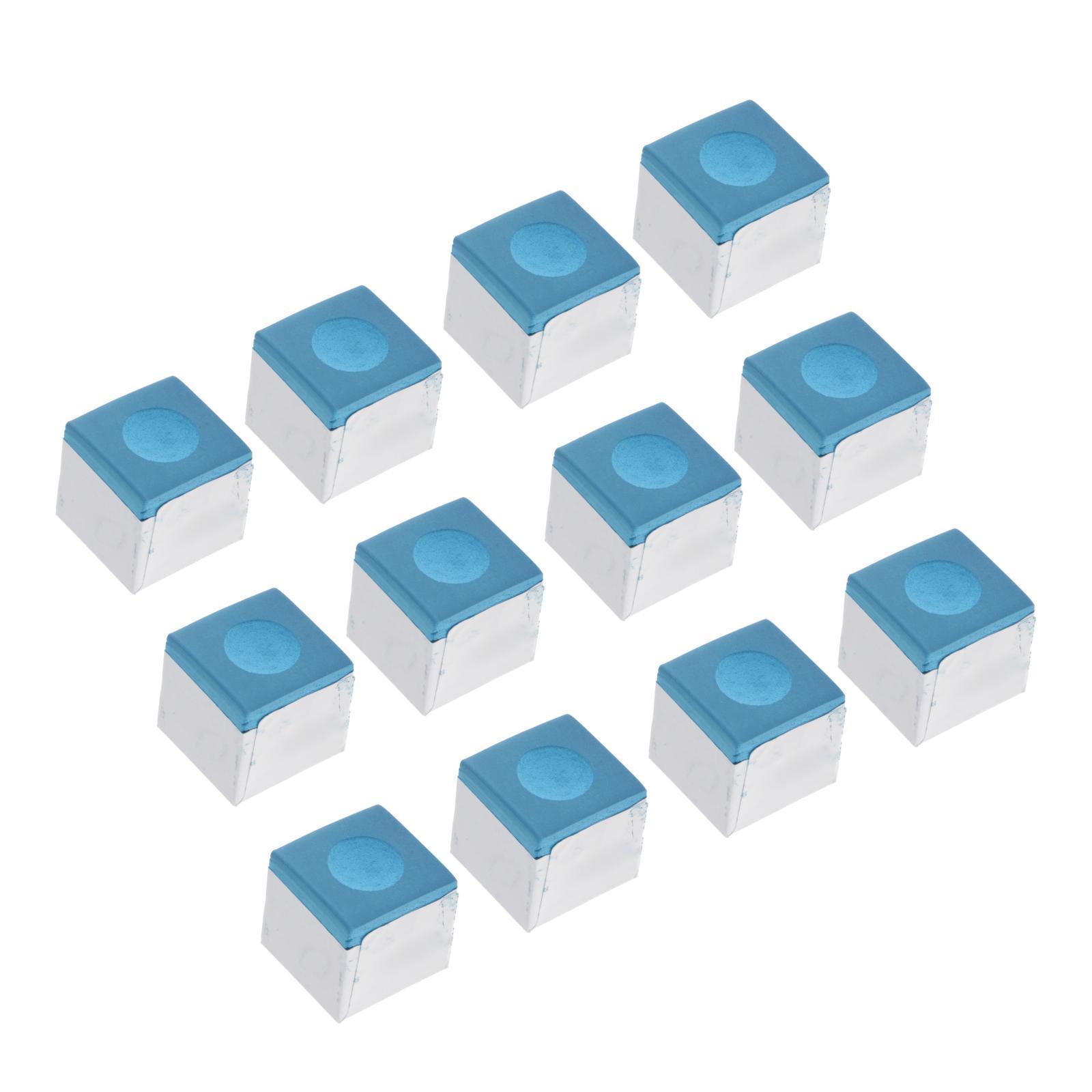 12 Pieces Pool Chalk Cubes Cubes of Pool Cue Chalk Accessory for Tournaments