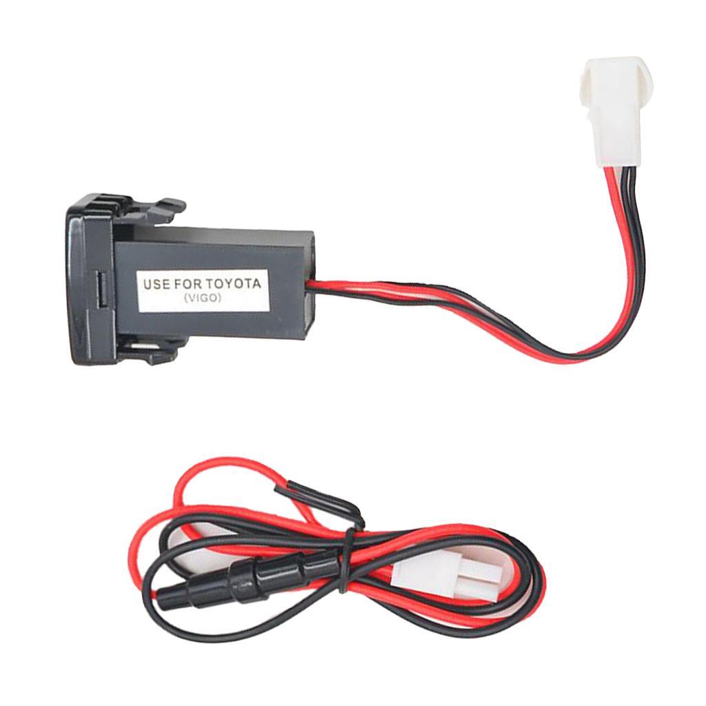 12V 5V Dual USB 2.1A Mp3 Charger Audio Socket Module For