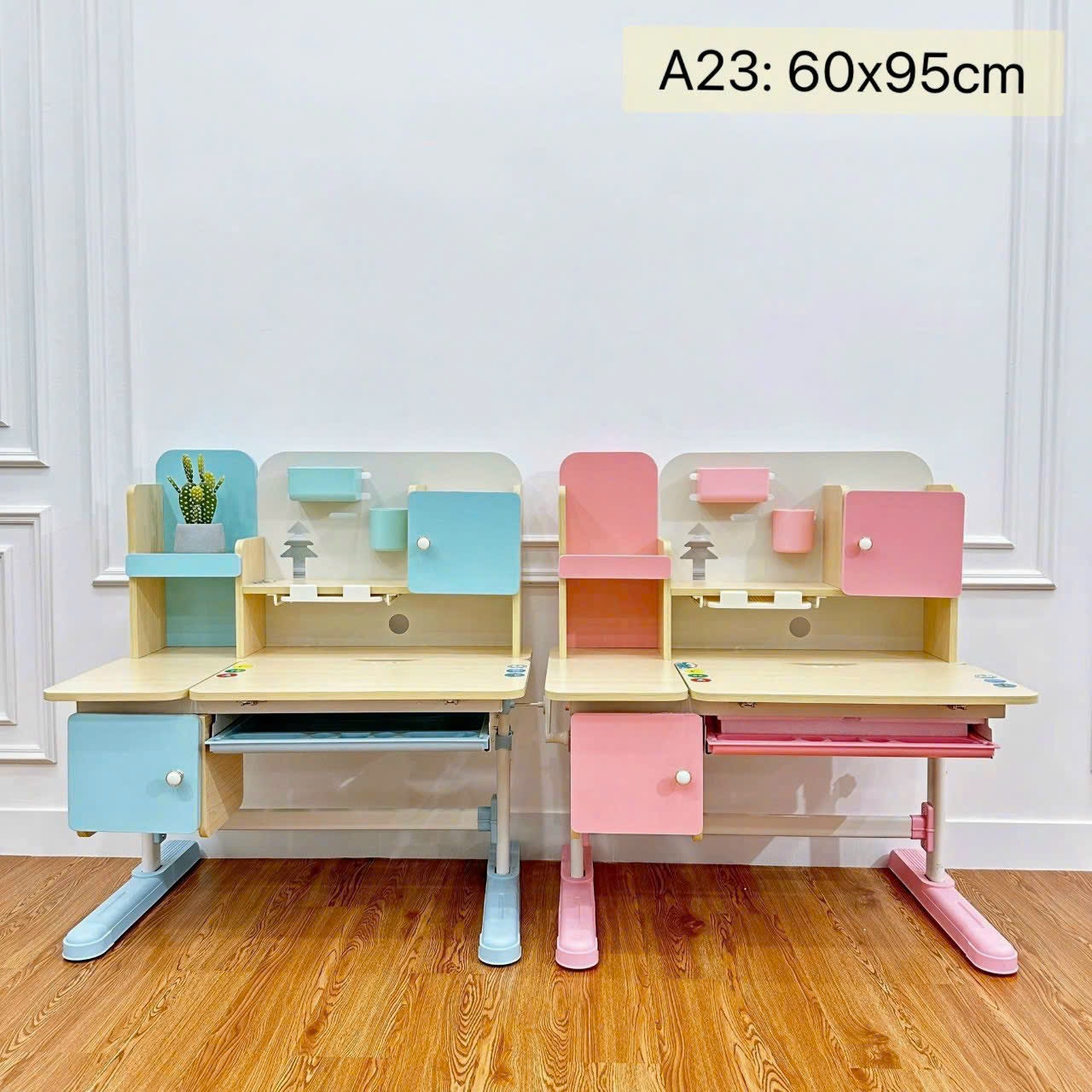 Bàn học sinh thông minh đa năng, nâng hạ tay quay, điều chỉnh góc nghiêng, chống lóa Juno sofa CTA23 ngang 95cm