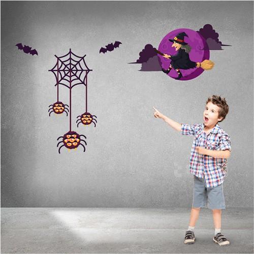 Trang trí Halloween 2020 phù thủy và bầy nhện