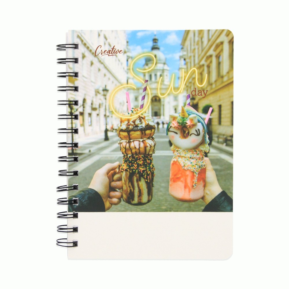 Sổ Lò Xo HH 160 Trang A5 Creative - Sổ Lò Xo 4120 Có gáy lò xo thuận tiện, màu sắc trẻ trung thích hợp cho các bạn học sinh, sinh viên và văn phòng