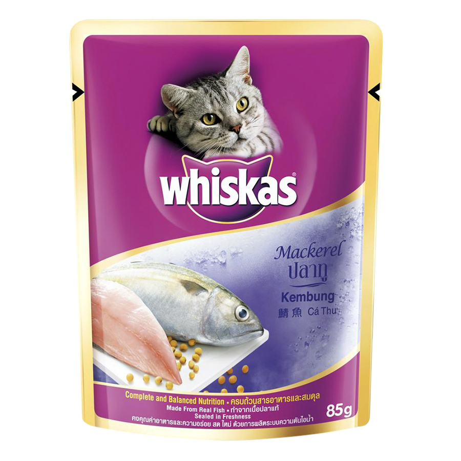 Thức Ăn Cho Mèo Vị Cá Thu Pate Whiskas (85g)