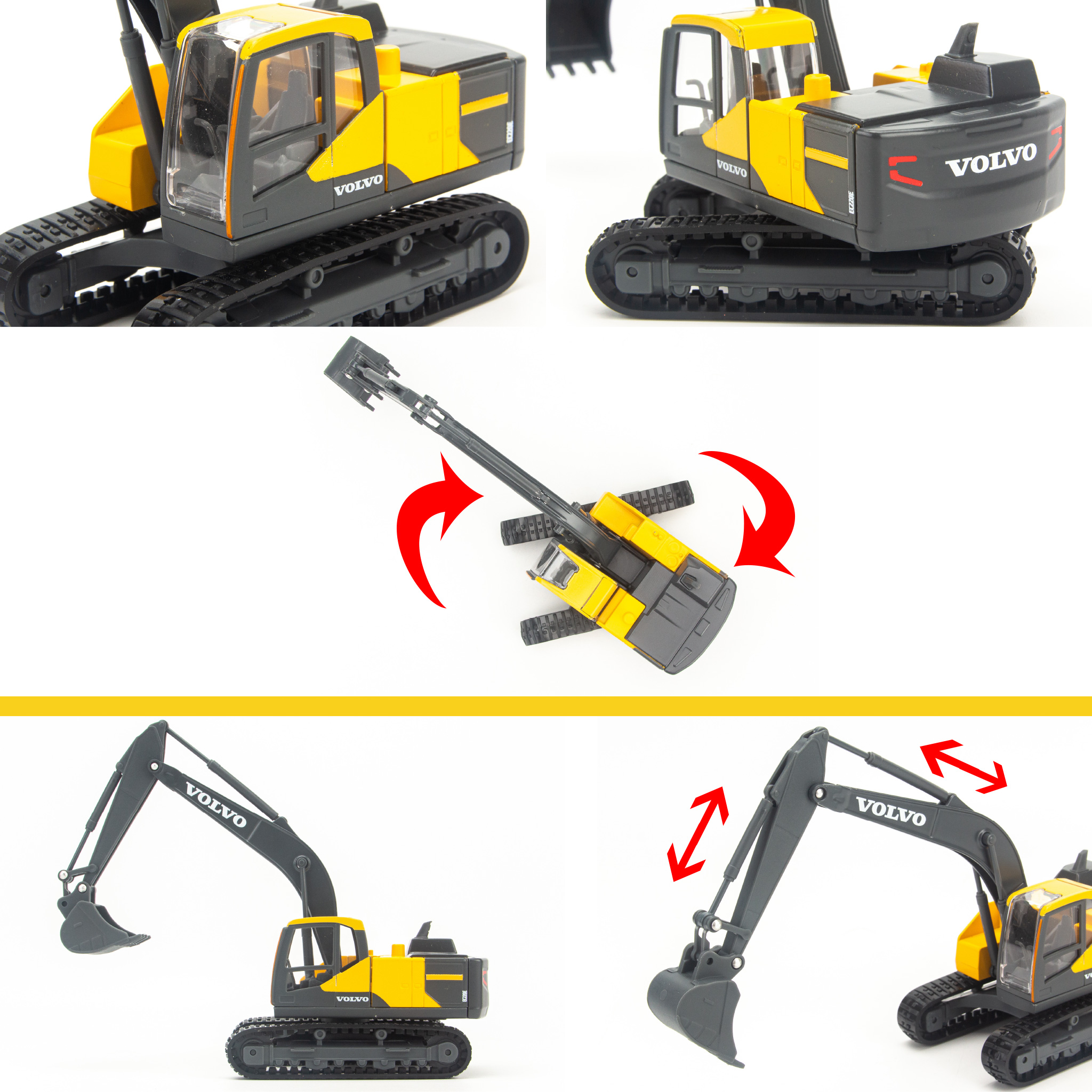 Mô hình xe Volvo EC220E Excavator Construction 1:50 Bburago 18-32086