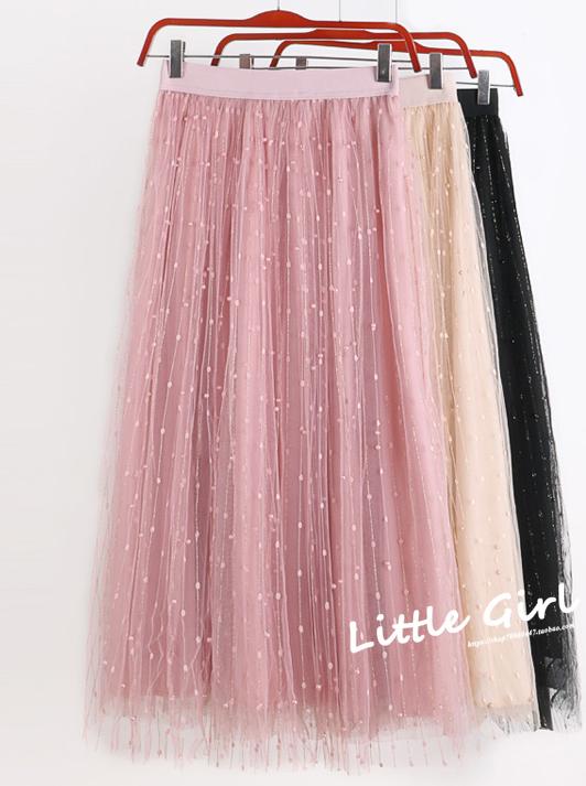 Hình ảnh Chân váy ren Tulle - Tutu xòe tròn dáng dài kim tuyến đính hạt cao cấp mẫu hot VAY11 Free size