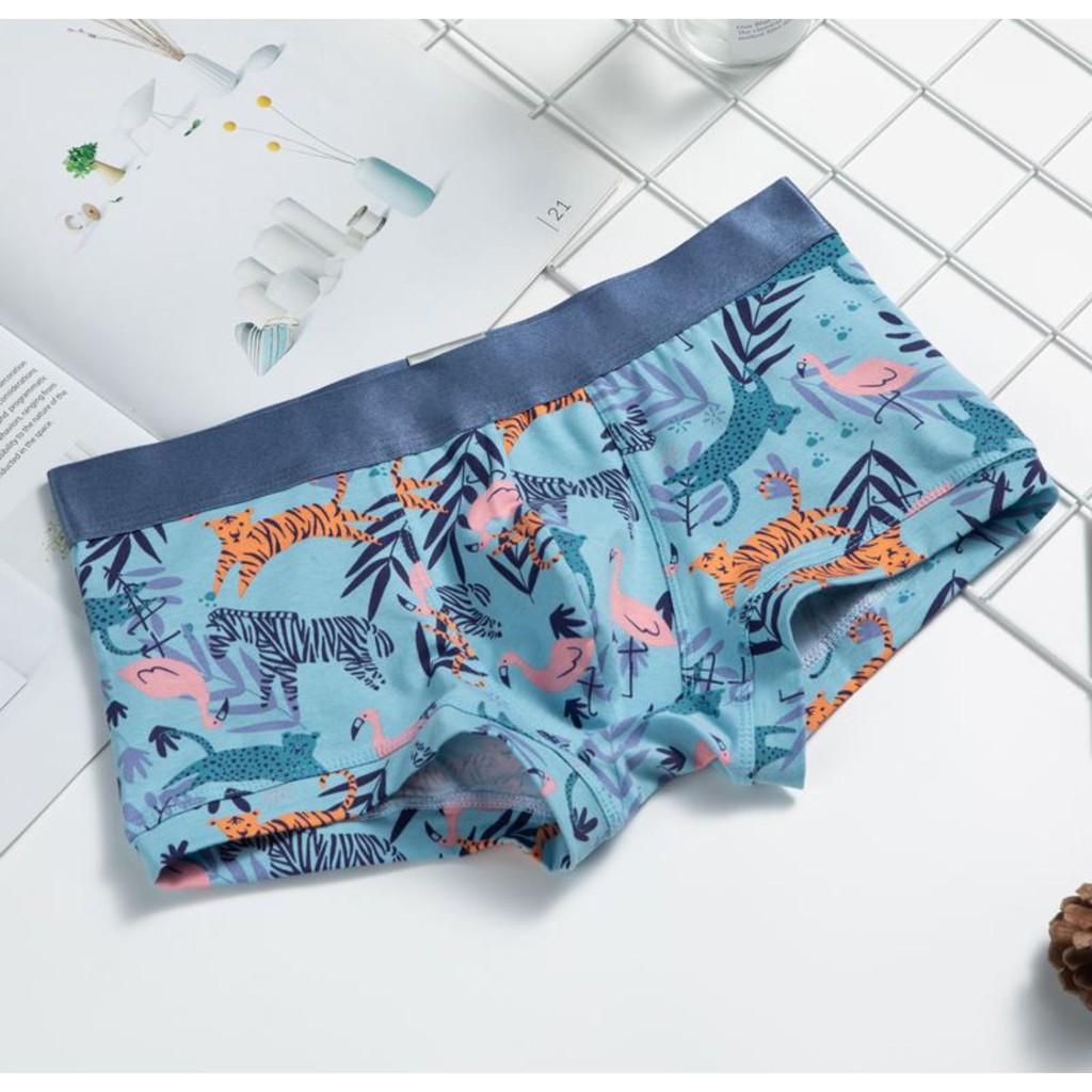 Sịp Đùi- Quần Lót Nam Boxer Cotton Họa Tiết Trẻ Trung, Hot Trend K451
