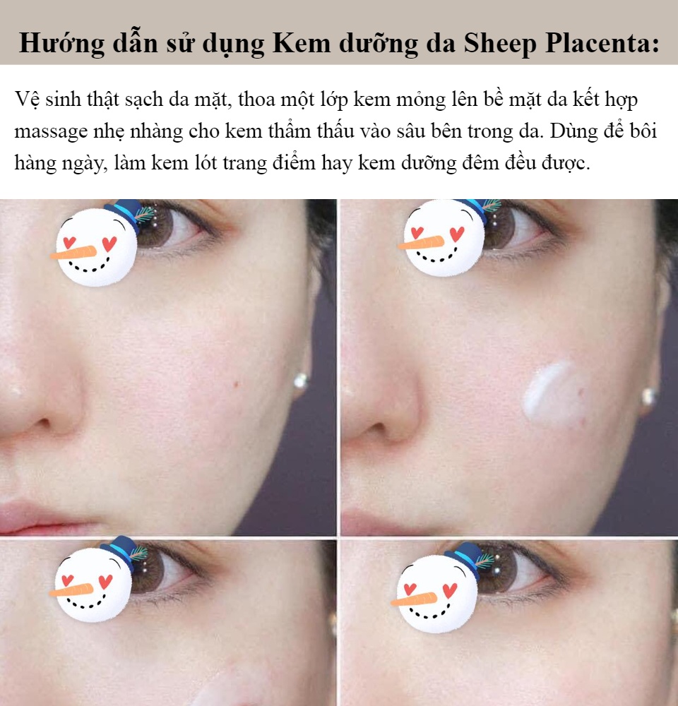 Kem dưỡng da mặt nhau thai cừu Costar Sheep Placenta hộp 100gr