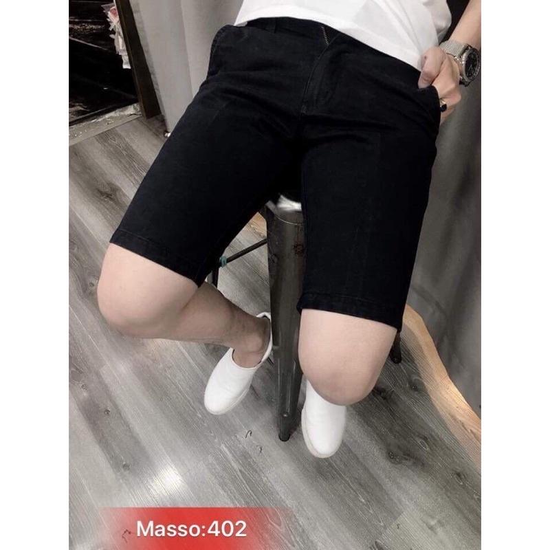 Quần short jeans nam 2 màu trắng và đen