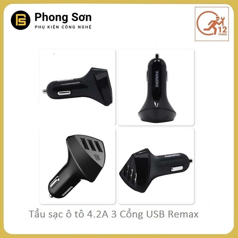 Tẩu sạc ô tô 3 USB Aliens Remax - Hàng Chính Hãng