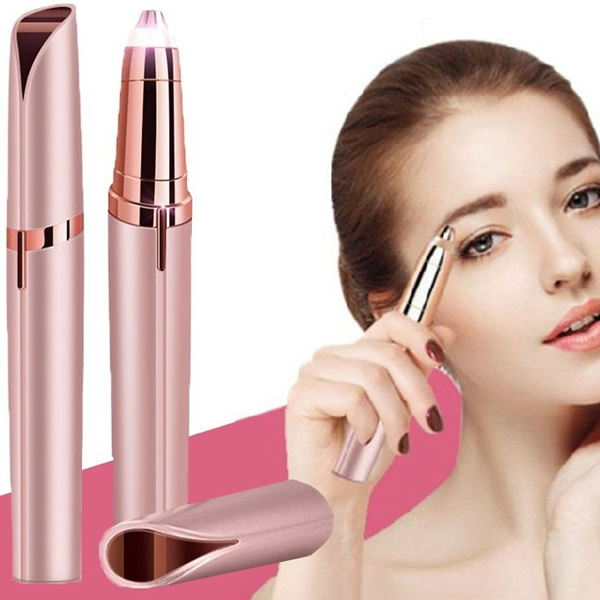 Máy Cắt Tỉa Lông Mày, Chân Mày An Toàn, Tiện Lợi - Bút Tỉa Lông Mày flawlessbrows, Lông Tơ Mặt, Ria Mép