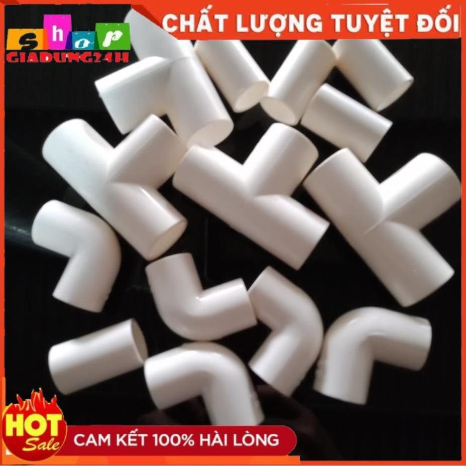 Cút co góc, tê, nối ống tròn luồn dây điện phi 16, 20, 25