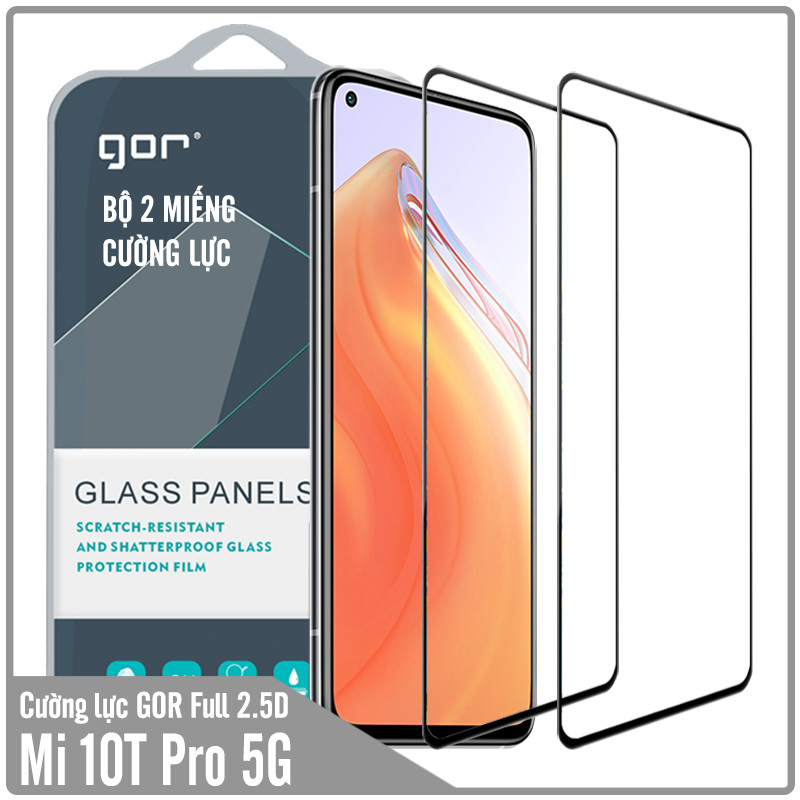 Bộ 2 miếng cường lực GOR Full 2.5D cho Xiaomi Mi 10T Pro - Redmi K30S - Hàng Nhập Khẩu