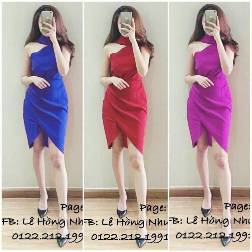 ĐẦM BODDY LỆCH VAI NHÚN EO HÌNH THẬT SP 3 MÀU Y HÌNH