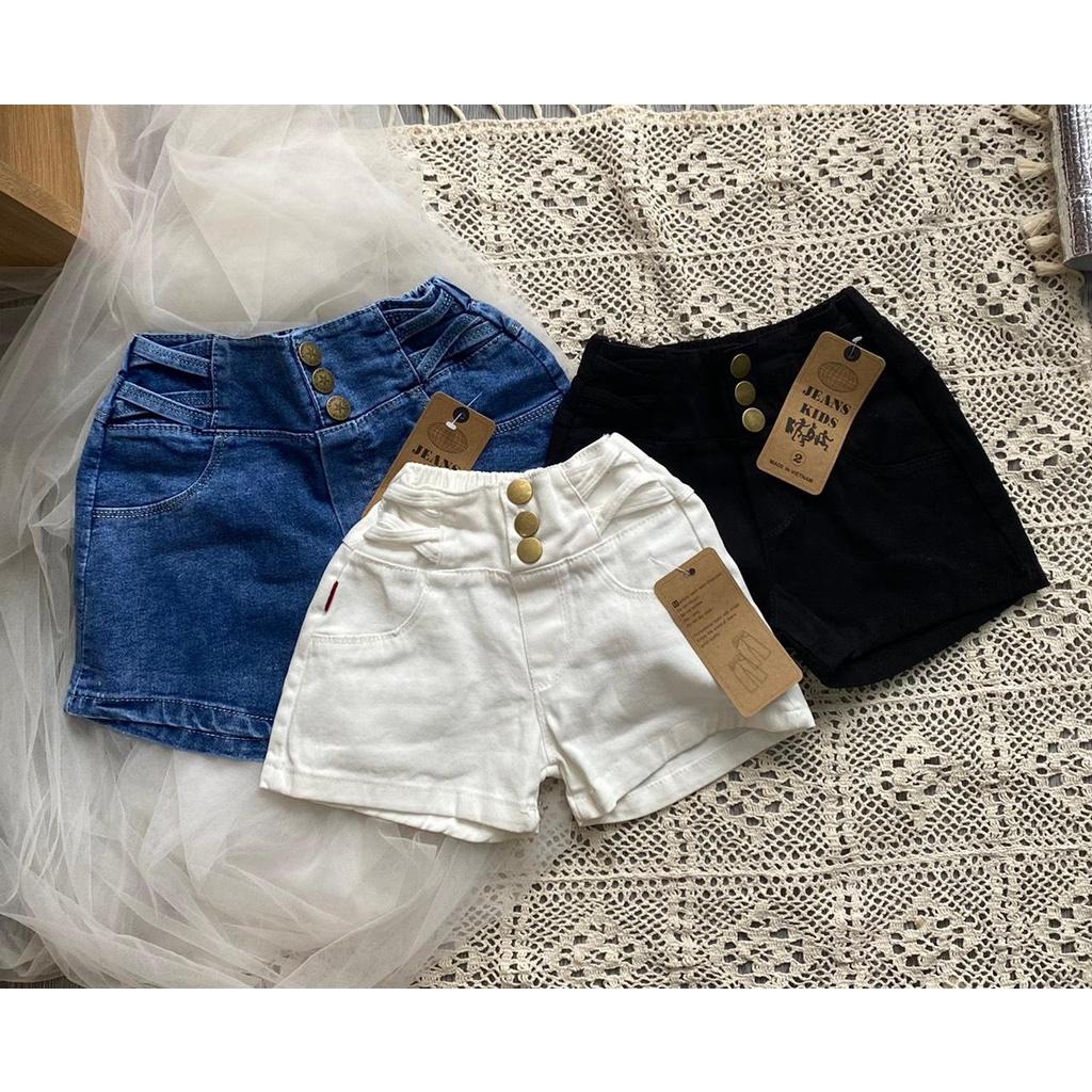 quần short bé gái, quần jeans, quần màu đen, quần màu trắng