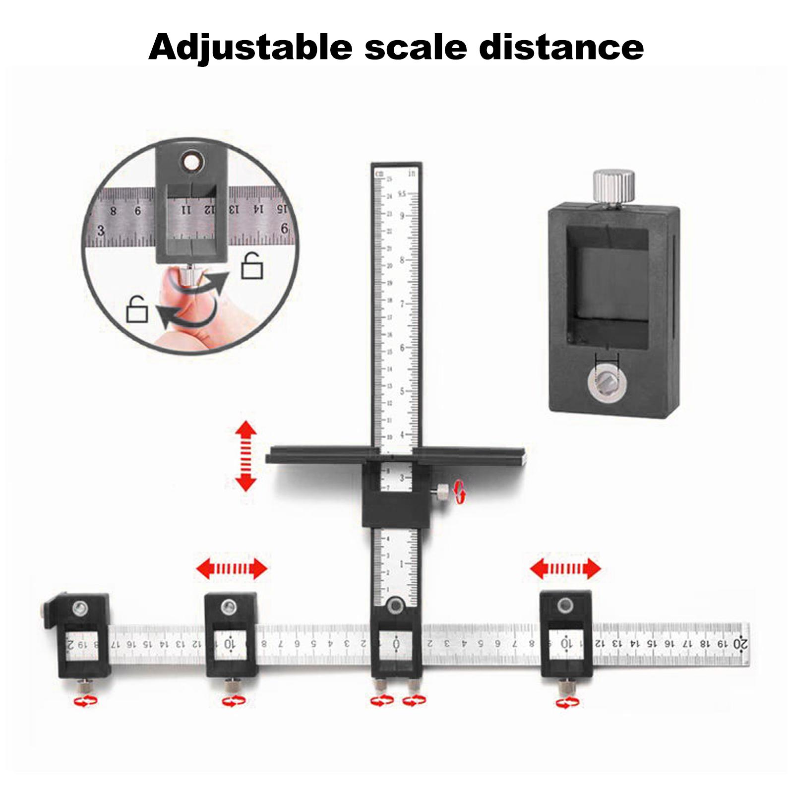 Thước đo khi sử dụng máy khoan, có thể điều chỉnh kích thước