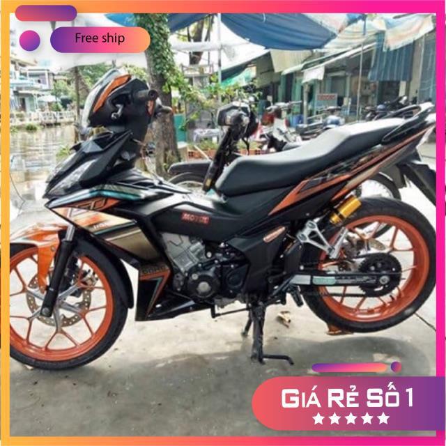 Tem rời dành cho honda winner cam đen chất liệu Crom