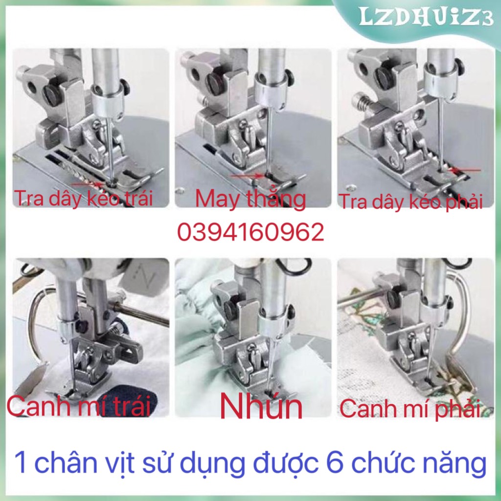 Chân vịt đa năng 6 chức năng sử dụng cho máy may 1 kim công nghiệp