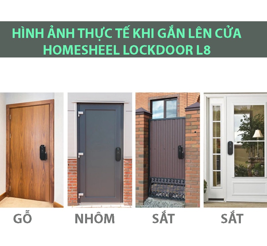 Khóa vân tay Smart Lockdoor Homesheel L8 - Hàng chính hãng