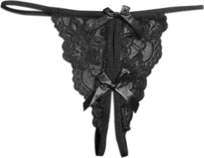 Quần lót ren 2 dây lọt khe siêu sexy - Màu đen