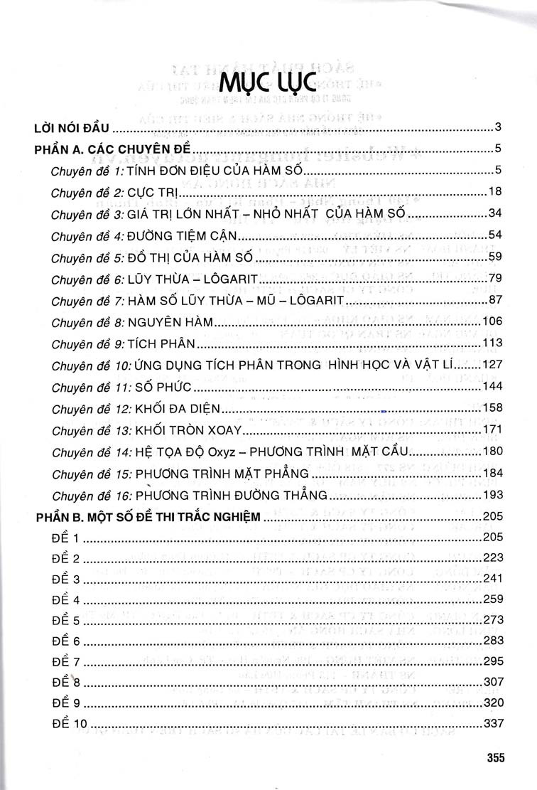 Hình ảnh Bài Tập Trắc Nghiệm Theo Chuyên Đề Toán 12 (Dùng Chung Cho Các Bộ SGK Hiện Hành) 