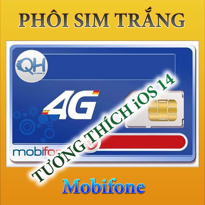 Phôi sim 4G MobiFone - Thay IOS 14 Không bị nóng máy ( HÀNG CHÍNH HÃNG)