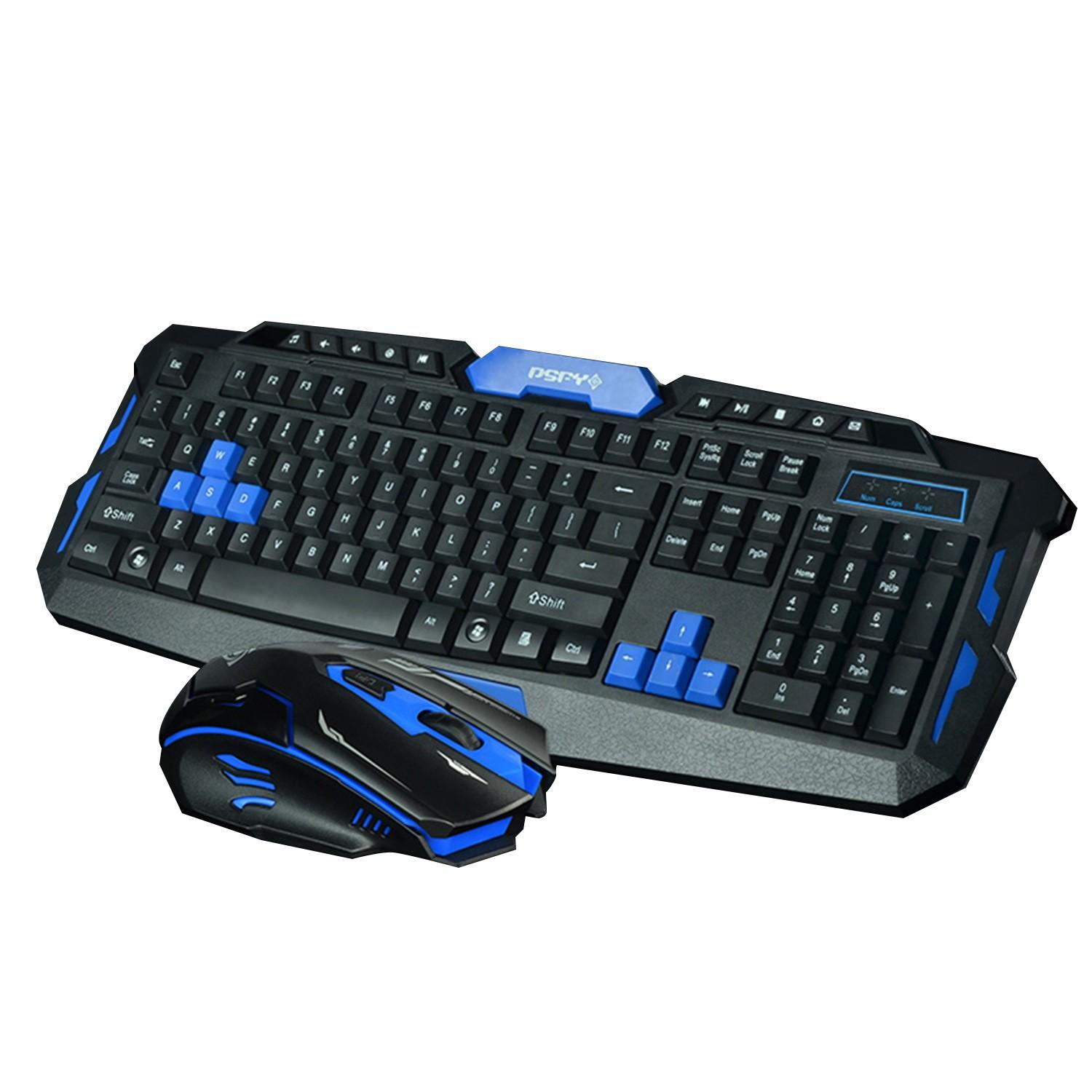 HK8100 Bộ Bàn Phím Chuột Không Dây 1200 DPI Giao Diện USB Bàn Phím Chơi Game Chuột Cho Máy Tính Máy Tính Cơ Khí Chuột Dành Cho Văn Phòng