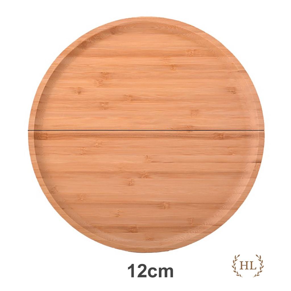 Khay Tre tròn Home Decor | Đĩa gỗ CHỐNG TRƠN TRƯỢT chất liệu gỗ tre cao cấp không xử lý hóa chất