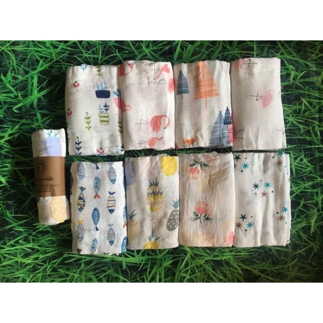 Khăn tắm Organic cotton Muslin Swaddle 120x120 cm