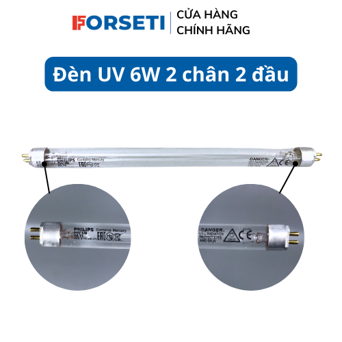 Bộ Đèn UV Karofi 6W 2 Chân Cắm Tiệt Trùng An Toàn Và Hiệu Quả Dành Cho Máy Lọc Nước RO - Hàng chính hãng