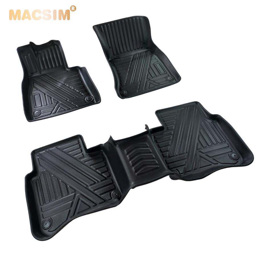 Thảm lót sàn xe ô tô Mercedes S Class 2014 - nay Nhãn hiệu Macsim chất liệu nhựa TPE cao cấp màu đen