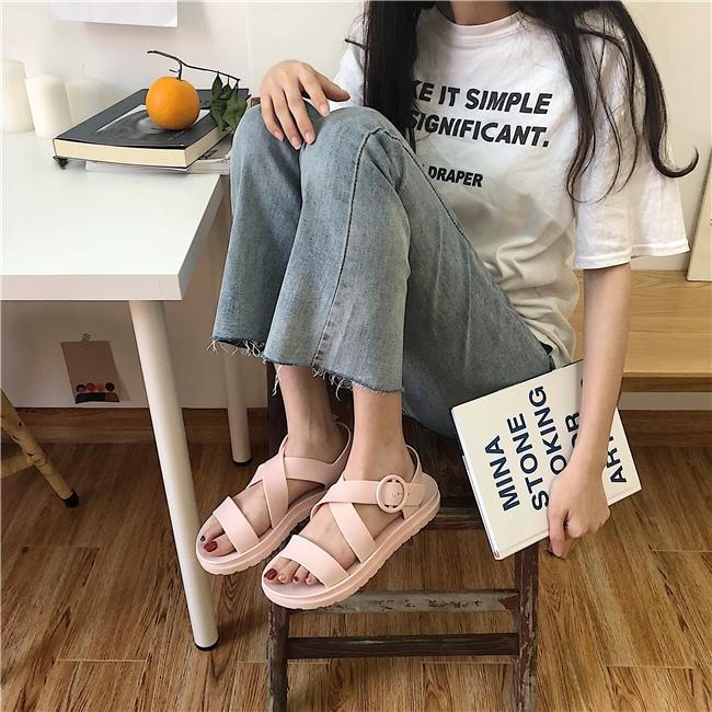 Giày sandal kiểu quai chéo thời trang chống nước dành cho nữ