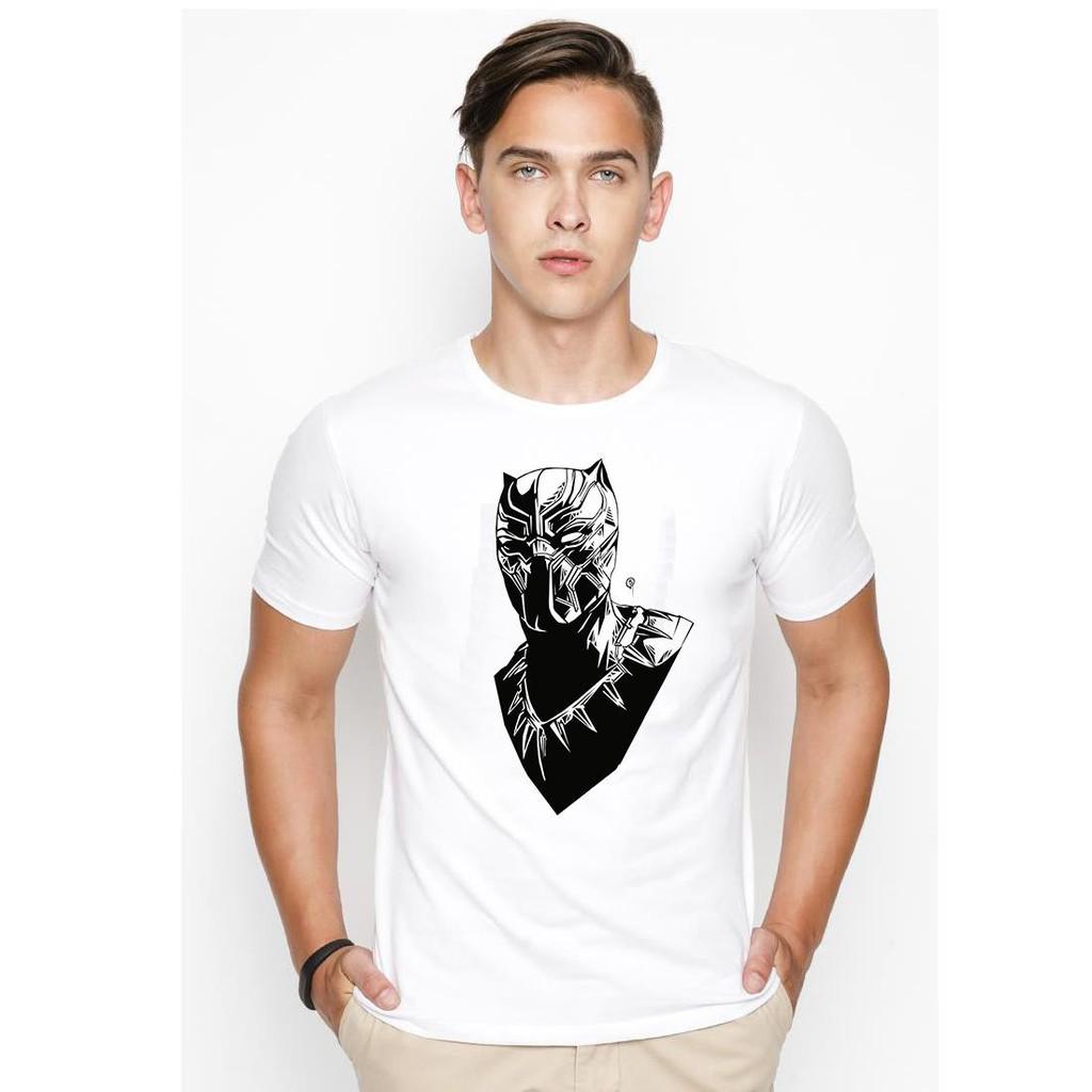 Áo thun nam in hình BLACK BANTHER vải dày mịn