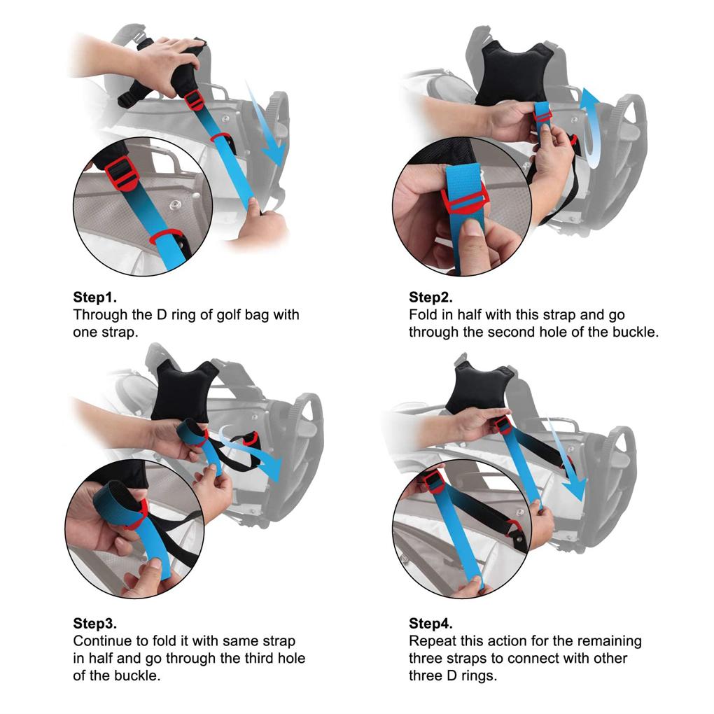 Túi golf đôi vai đôi dây đeo có thể điều chỉnh ba lô có thể tái sử dụng túi dày dây đeo thoải mái có thể thay thế được Color: Black