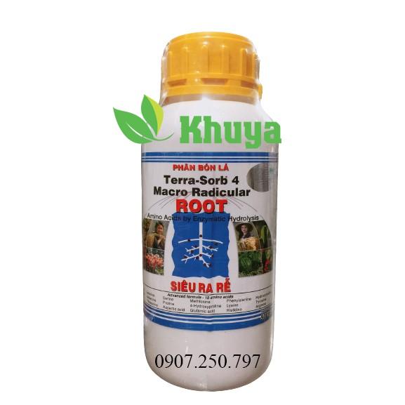 Phân bón lá NPK sinh học Growmore Terra Sorb 4 Root chai 500ml Siêu Ra Rễ
