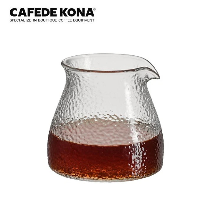 Bộ bình và ly thủy tinh mờ pha cà phê trà Cafede Kona