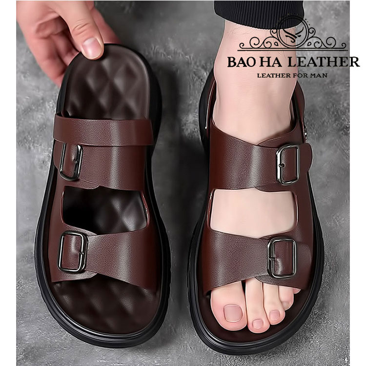 Dép nam quai ngang khóa cài BHD2308